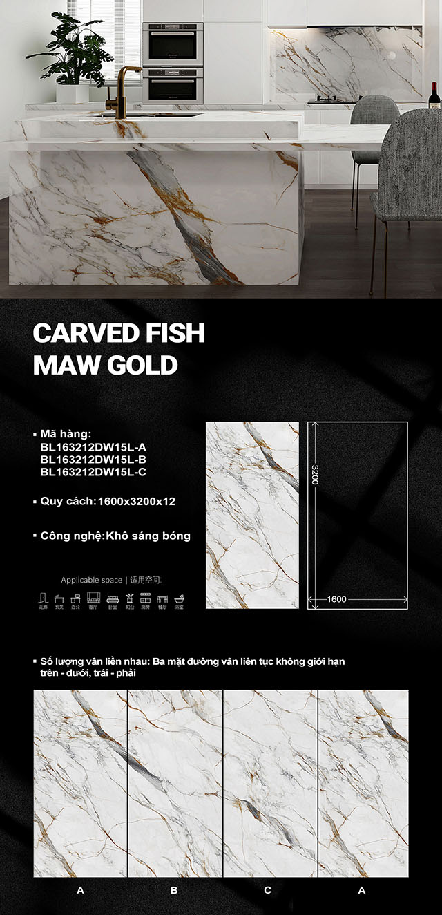 Carved fish maw gold BL163212DW15L Carved fish maw gold BL163212DW15L