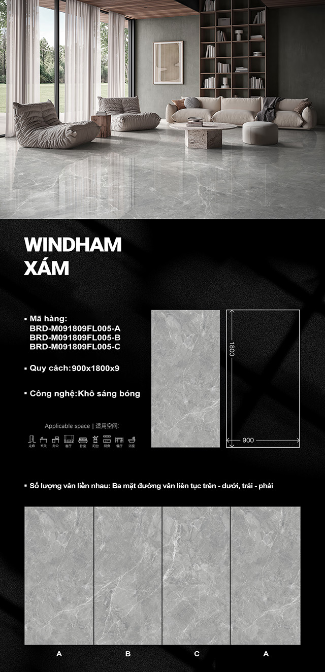 Windham Xám BRD-M091809FL005 Windham Xám BRD-M091809FL005