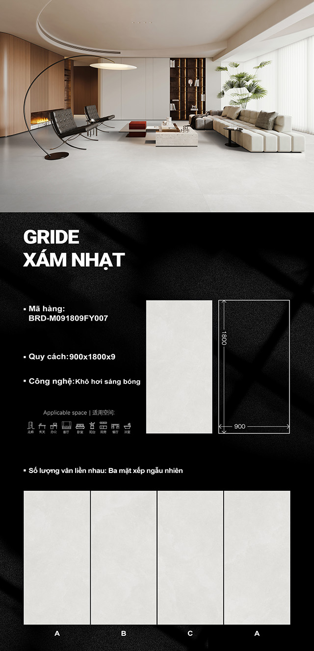 Gride xám nhạt BRD-M091809FY007 Gride xám nhạt BRD-M091809FY007