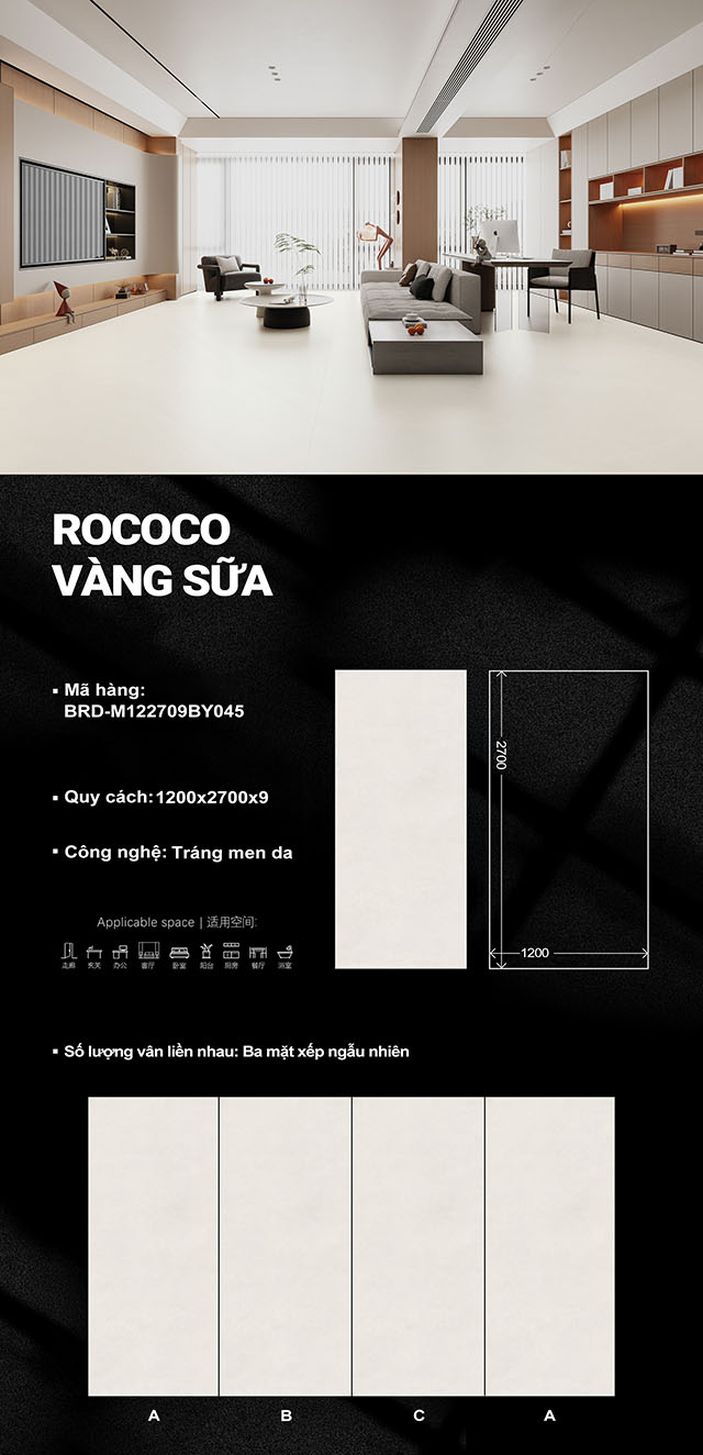Rococo Vàng Sưa M122709BY045 Rococo Vàng Sưa M122709BY045