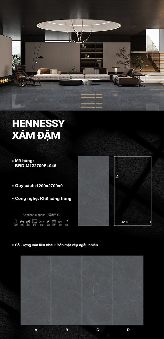 Hennessy Xám Đậm M122709FL046 Hennessy Xám Đậm M122709FL046