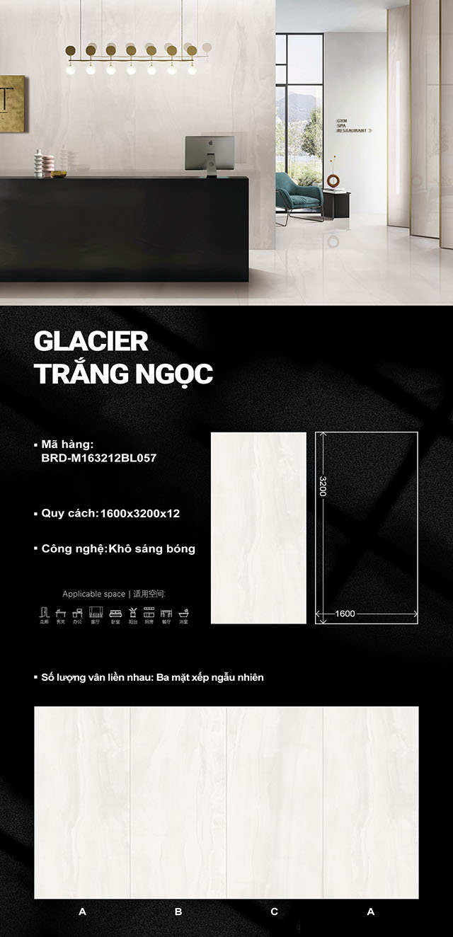 Glacier Trắng Ngọc M163212BL057 Glacier Trắng Ngọc M163212BL057