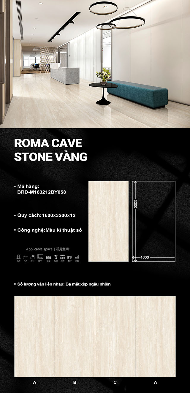 Roma cave stone vàng M163212BY058 Roma cave stone vàng M163212BY058